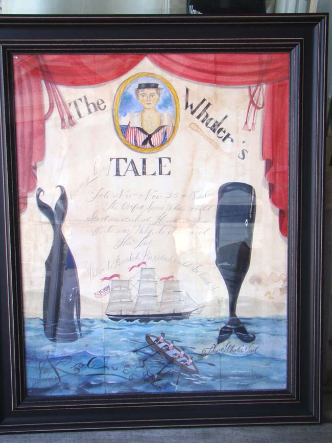 A charming limited edition print entitled "The Whaler's Tale" by Kolene Spicher